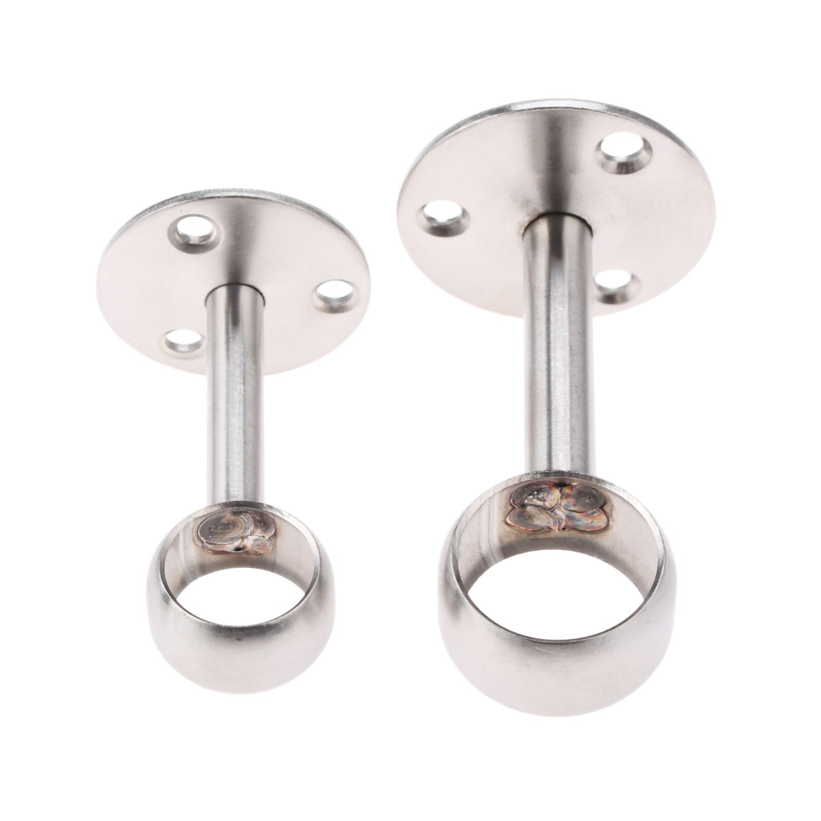 Stainless Steel Centre Bracket Wardrobe Rail Support Hanging Rail Rod Pole Socket End Support Bracket Holder 19mm 25mm Dia