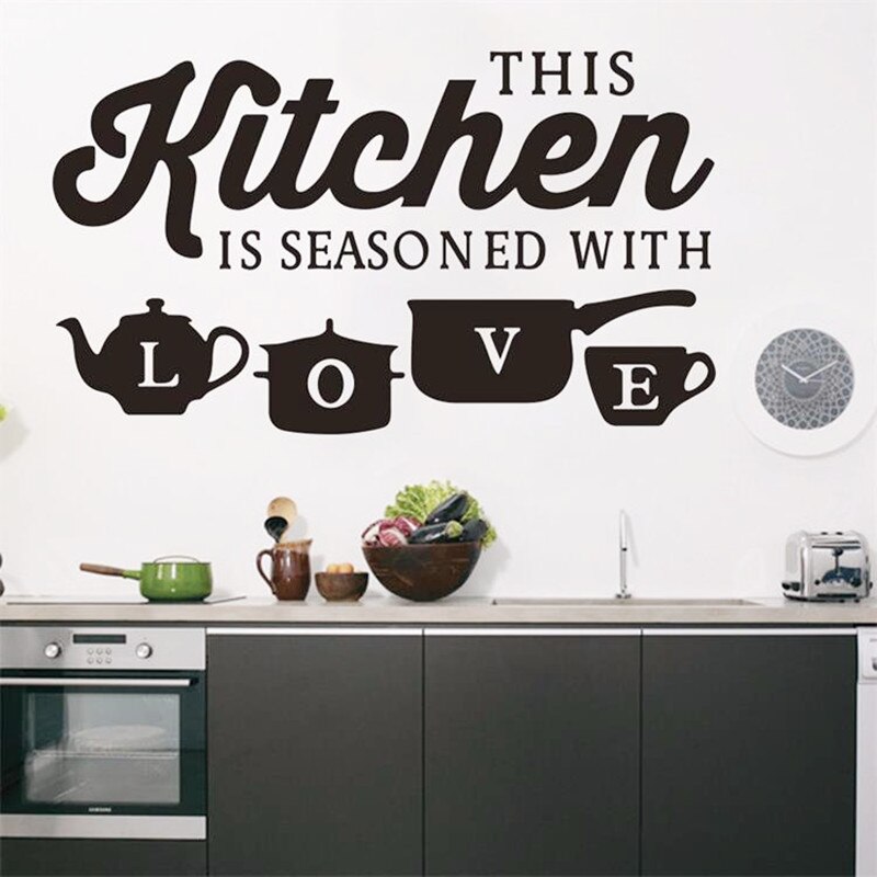 Large Kitchen Wall Sticker Cuisine Coffee Vinyl poster house Decoration Accessories Mural Decor Wallpaper wall stickers