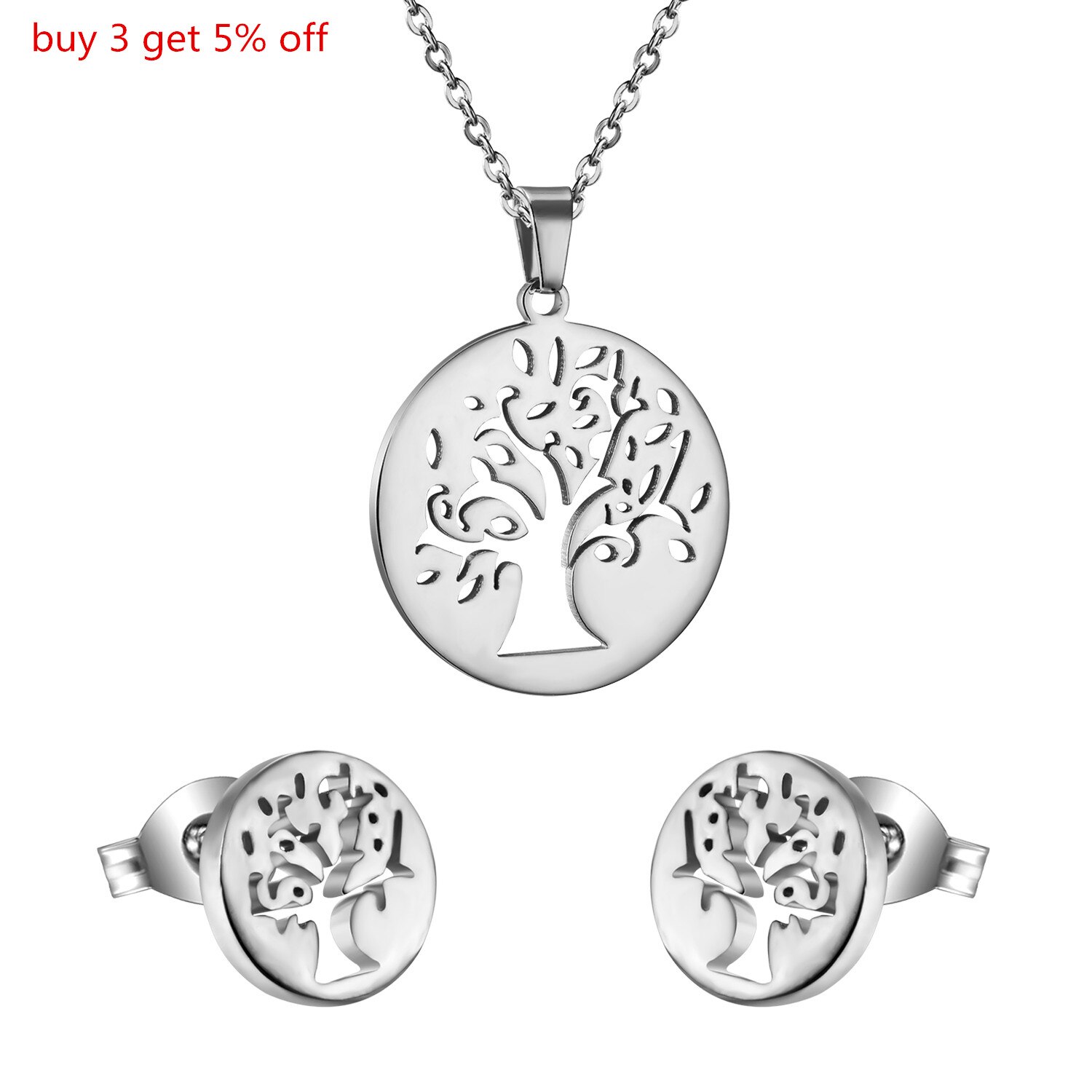 Luxukiskids-collier et boucles d'oreilles en or pour femmes, pendentif grand arbre, bijoux indiens, style dubaï, idée