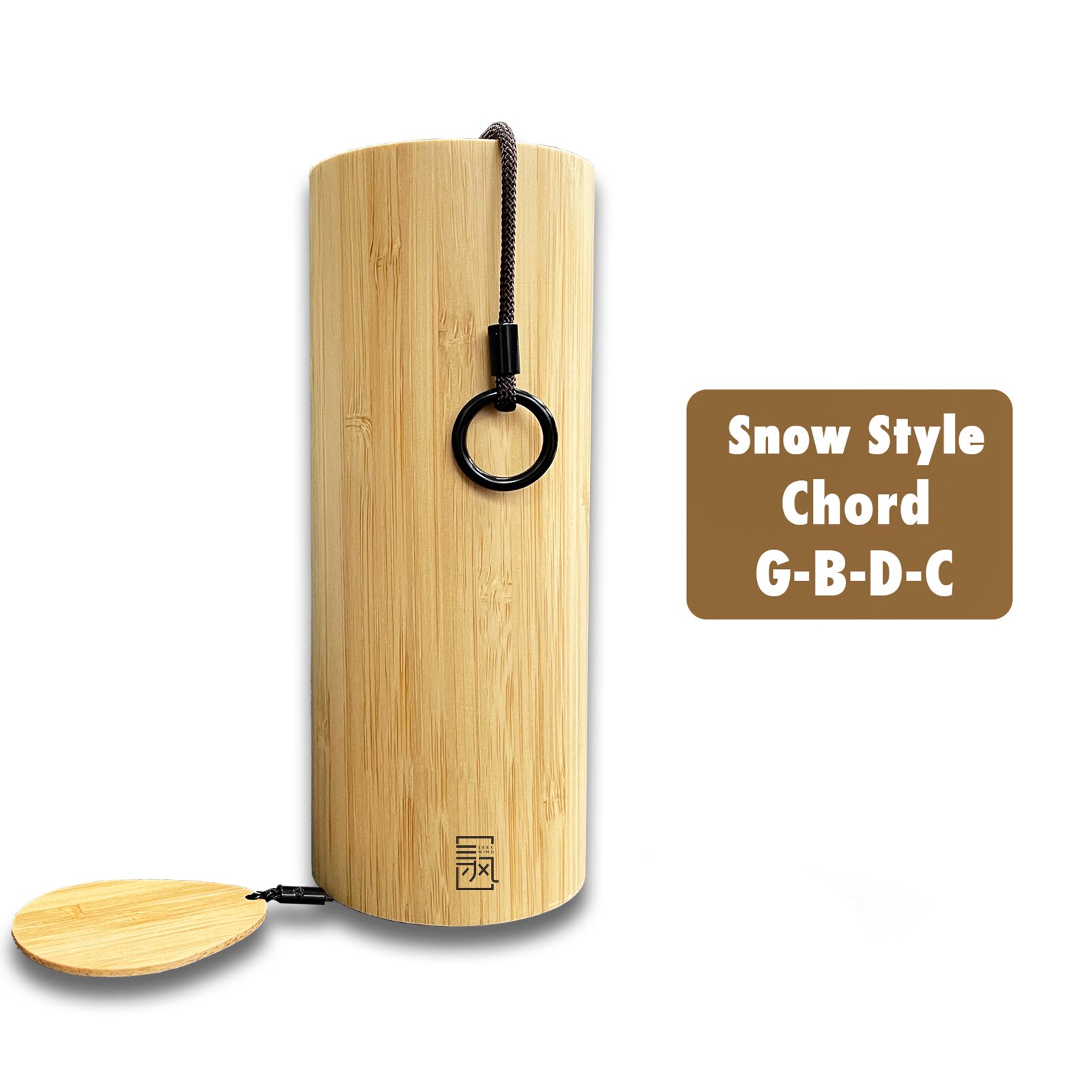 Bamboo Wooden Wind Chimes Windchime for Outdoor Garden Patio Home Decoration Meditation Relaxation Chord G-B-D-C: Snow Style