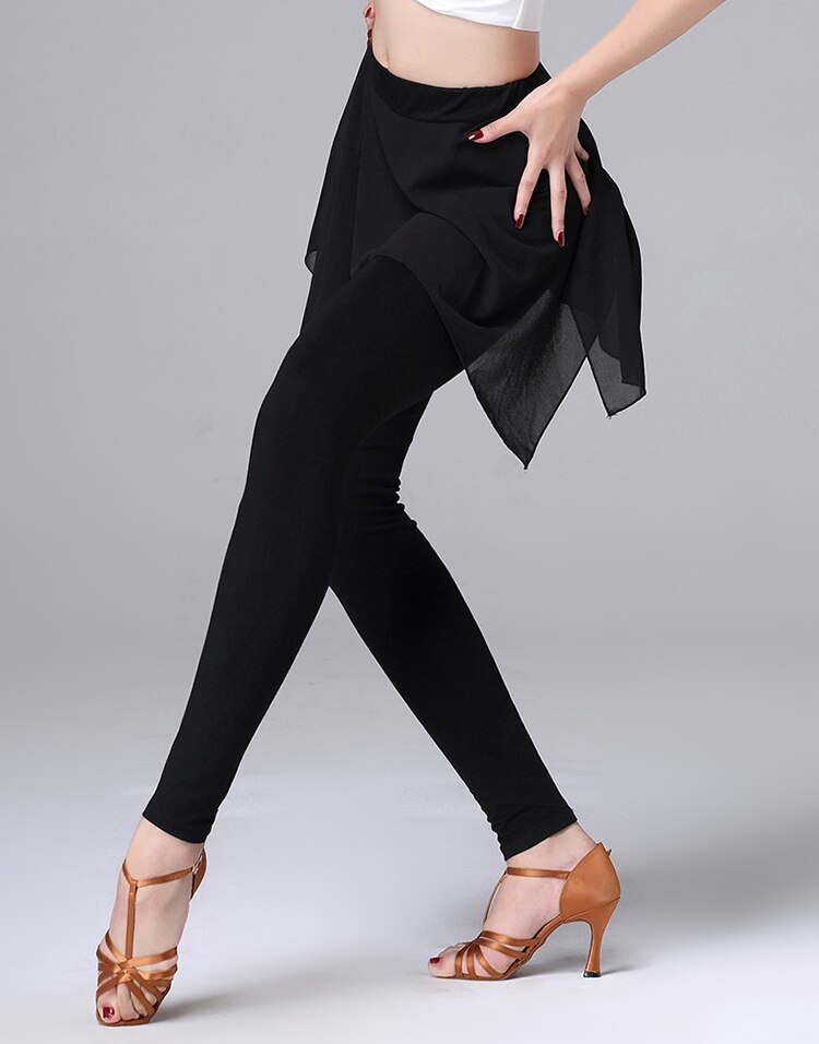 Pantalón de danza del vientre, pantalón de baile latino, falda, pantalón de entrenamiento Modal, vestido, pantalones de baile latino Irregular para mujeres