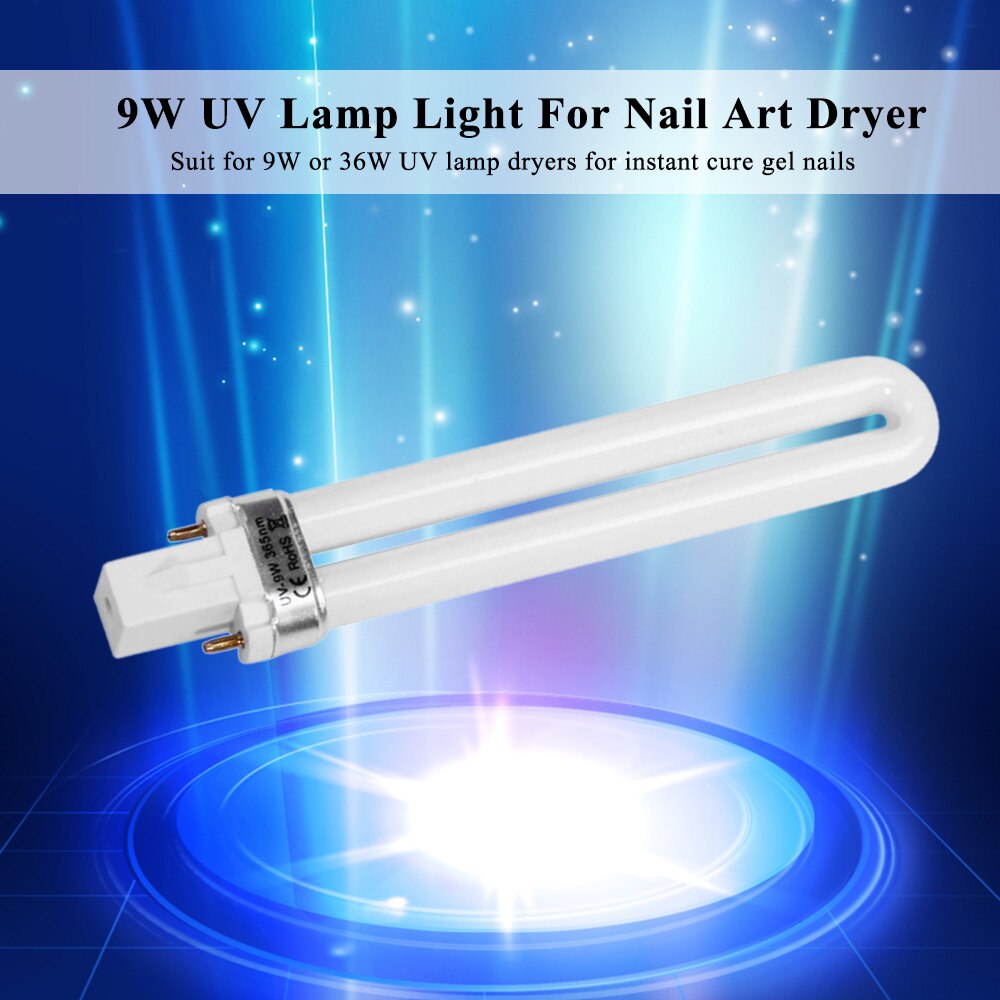 4 stks/set 9 W UV Lamp Licht Voor Nail Dryer Nail Lamp Curing Lamp Vervanging U-vormige Lamp tube Nail Art Supplies Manicure