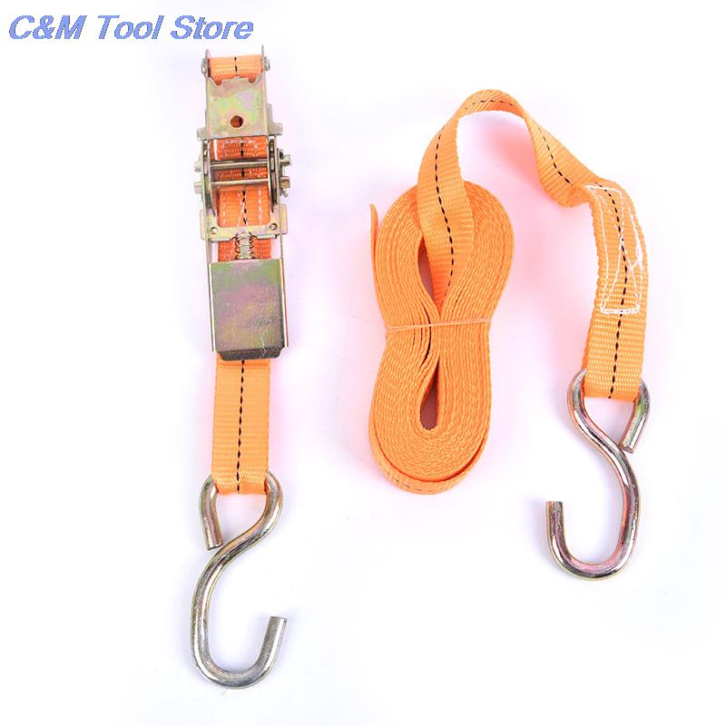 Porable Heavy Duty Tie Down Cargo Strap Luggage Lashing Strong Ratchet Strap Belt With Metal Buckle