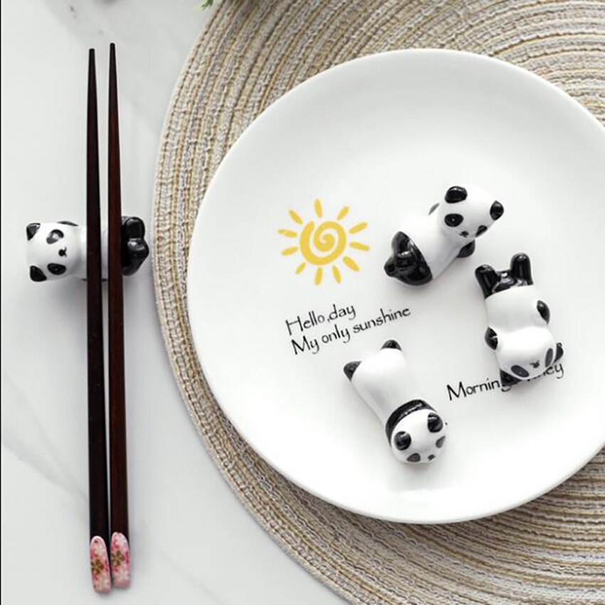 1 stuk schattige cartoon panda eetstokjeshouder keramische eetstokjesstandaard keuken servies voor eetkamer thuis