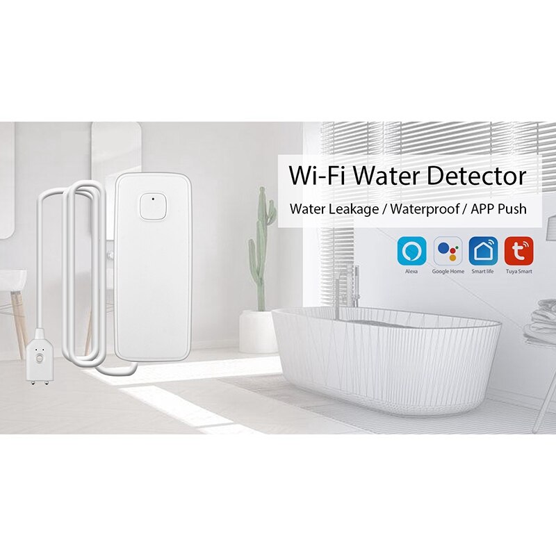 Wifi lekkasje sensor smart hjem overløp sikkerhetsalarm vanndetektor tuya smart life app kontroll intelligent hus