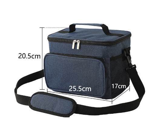 Multifunctional Double Layers Tote Cooler Lunch Bags for Women Men Large Capacity Travel Picnic Lunch Box with Shoulder Strap: Blue