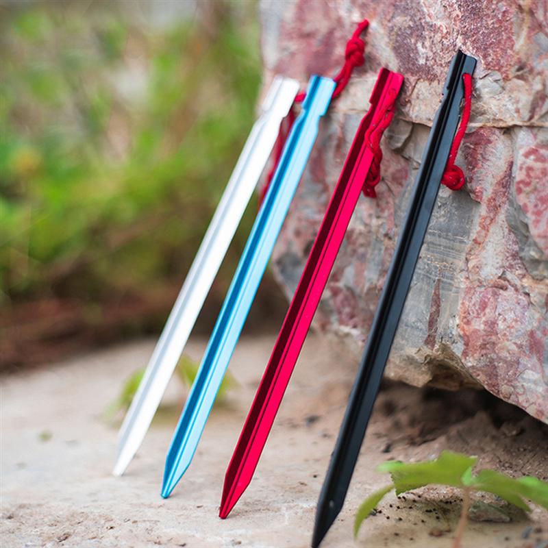 4 Stuks Outdoor 23Cm Ultralichte Aluminium Nagels Camping Haringen Tent Stake Nagels Voor Outdoor Camping picknick