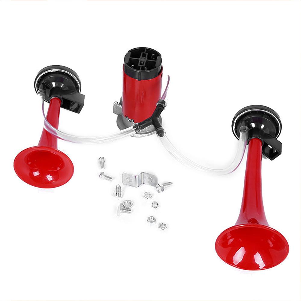 DC 12V Universal Air Hoorn 135db Geluid Super Luid Trein Dual Trompet Air Horn met Compressor Kit voor Voertuigen vrachtwagens Boten Cars