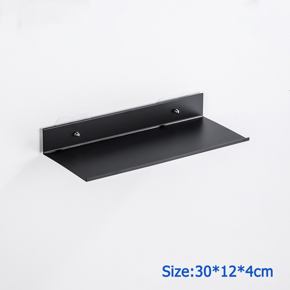 HOShower de cuisine rectangulaire en aluminium adhésif, rangement pour shampoing Regina, noir et blanc, évalué T1, 30 cm, 40 cm, 50 cm: YELLOW