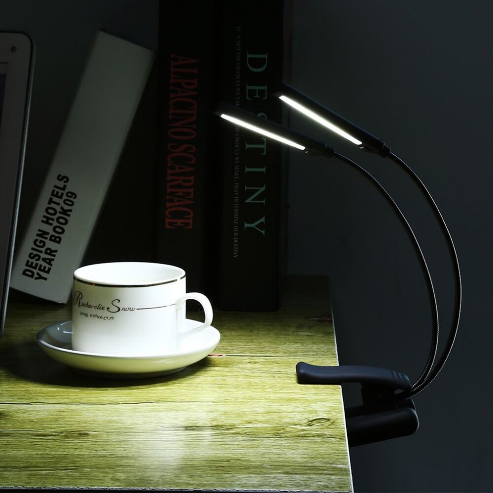 6W LED USB dimbare clip-on leeslamp voor laptop notebook piano bed hoofdeinde bureau draagbaar nachtlampje