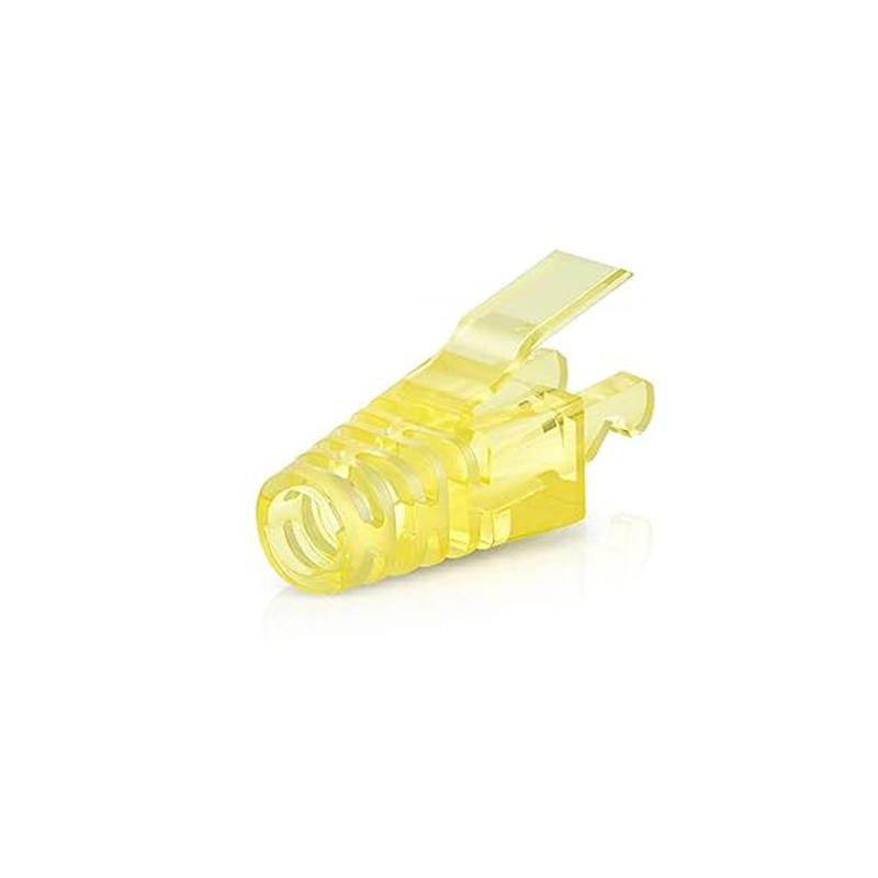 Linkwylan RJ45 Cat6 Pass Through Connectors Assorted Colors EZ to Crimp Modular Plug for Solid or Stranded UTP Network Cable: Yellow / 0.2M