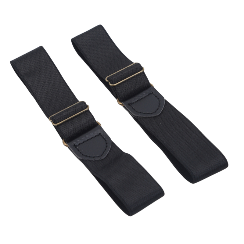 One Pair Elastic Armband Shirt Sleeve Holder Women Men Adjustable Arm Cuffs Bands For Party Wedding Clothing Accessories: black