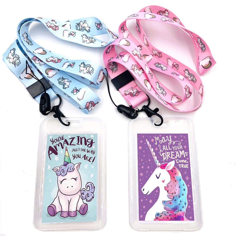 Sie Sind Erstaunlich Slogan Unicorns Lanyard Schule Arbeit ID Karte Abzeichen Pass Unisex Mädchen Jungen Halter Telefon Zubehör