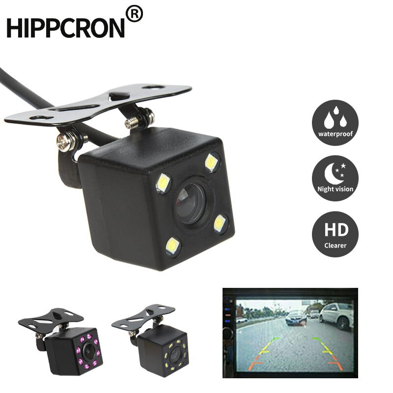 170 Degree 4 LED Night Vision Car Rear View Camera HD Video Waterproof Auto Parking Monitor Reversing CCD