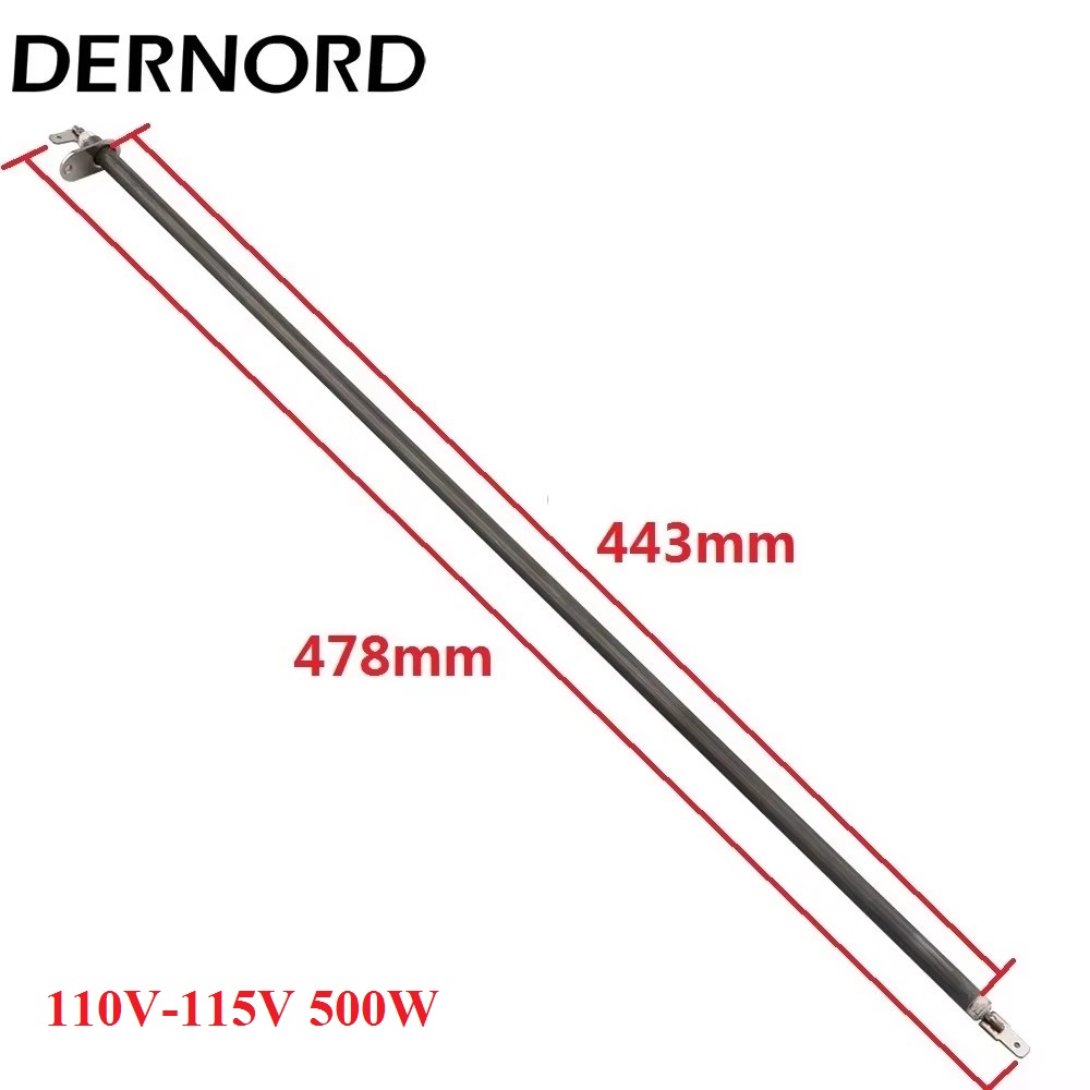 DERNORD Oven Luchtverwarmingselement 110 v-115 v Elektrische Rechte Buisverwarmer met Metalen Plaat Door Gloeien SUS304: Black