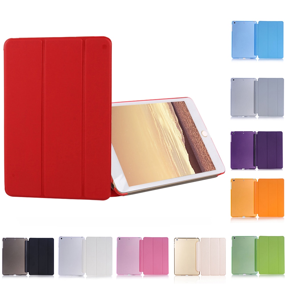 Luxo ultra fino magnético inteligente flip suporte couro do plutônio coverse para mini 1 2 3 retina intelectual dormência