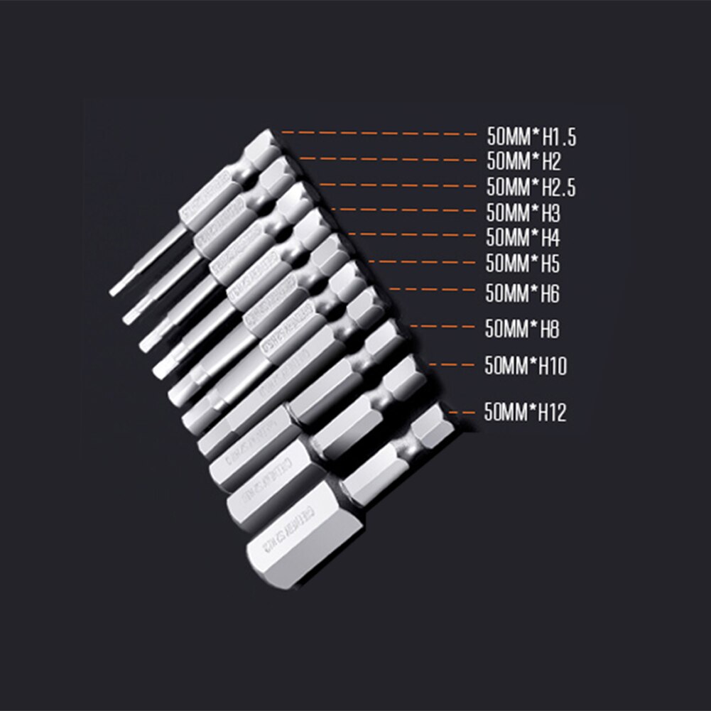 Hex Head Allen Wrench Drill Bit Set S2 Steel Magnetic Hex Head Screwdriver ​