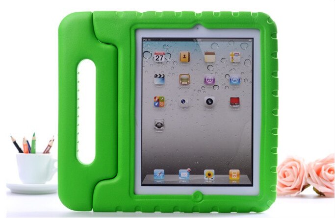 Für Apple iPad Mini 1 2 3 4 5 EVA Schaum Stoßfest Fall für iPad Mini4 Mini5 Coque Kinder Kinder griff Stehen Schutzhülle: green / For Ipad Mini 4