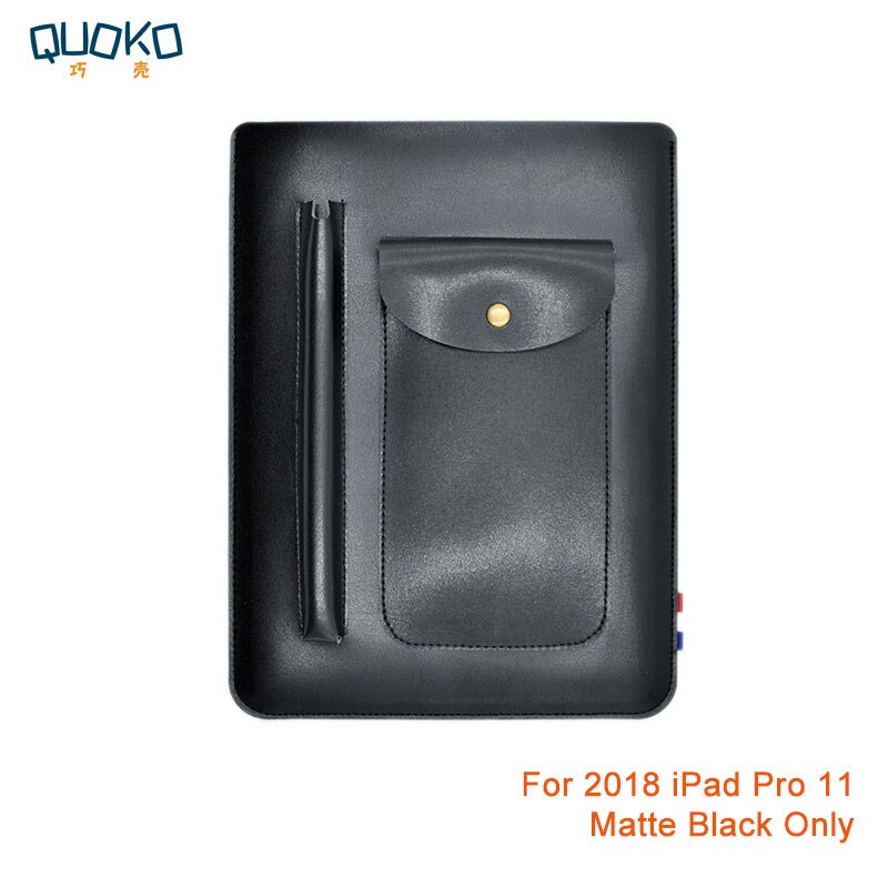 Multi-function ultra-thin super slim sleeve pouch cover,microfiber leather tablet sleeve case for iPad Pro 11 inch: Matte Black Only