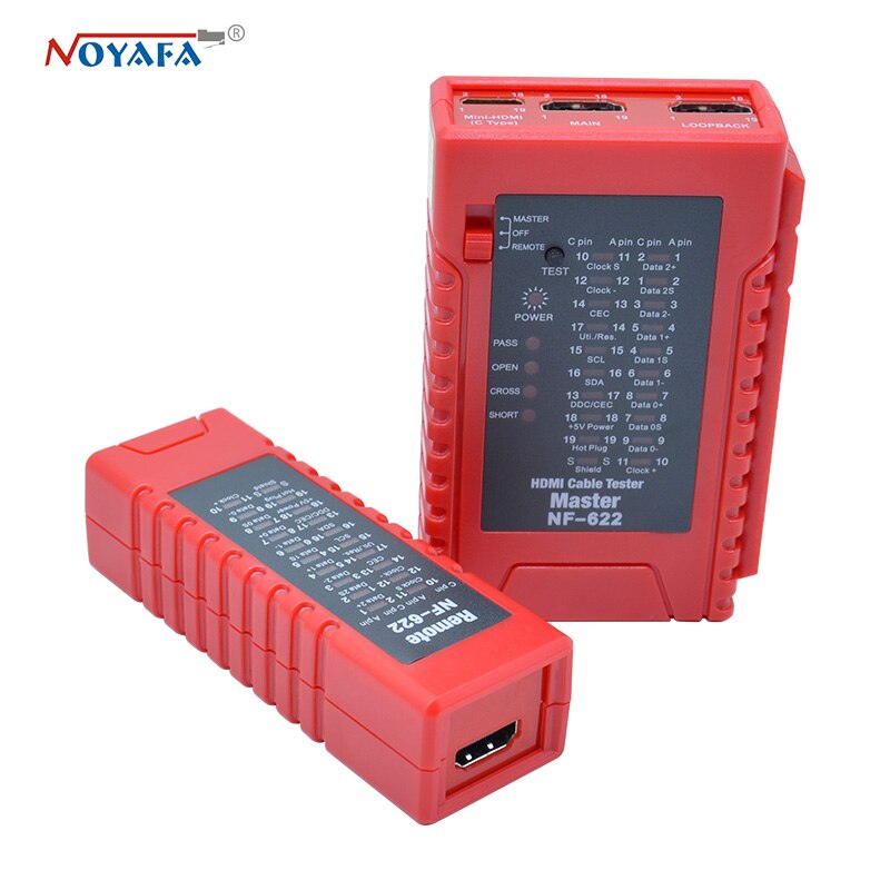NOYAFA NF-622 HDMI wire tester check disorder, short, open and cross status of HDMI cables tester and HD wire test NF_622