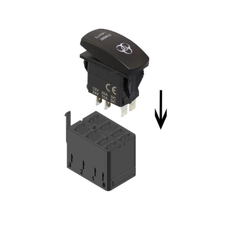 Assemblage de boîtier pour interrupteur ARB Carling, 1 pièce, pour voiture, bateau, Clip panneau de patrouille, accessoires pour boîte de commutation: PN-BS8