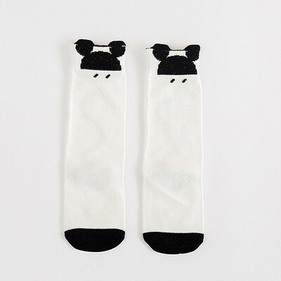 Baby Socks Unisex Lovely Cute Cartoon Fox Kids Knee Girl Boy Baby Toddler Socks Animal Infant Soft Cotton Socks Newborn Socks: Black Ear