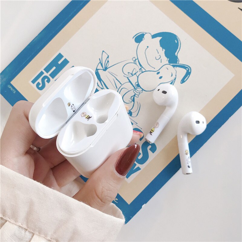 Del fumetto Della Polvere Carino Guard Set per Airpods di Protezione Auricolare Pellicola Della protezione Della Pelle Sticker per Airpods Caricatore Auricolare Scatola a prova di Polvere decalcomanie