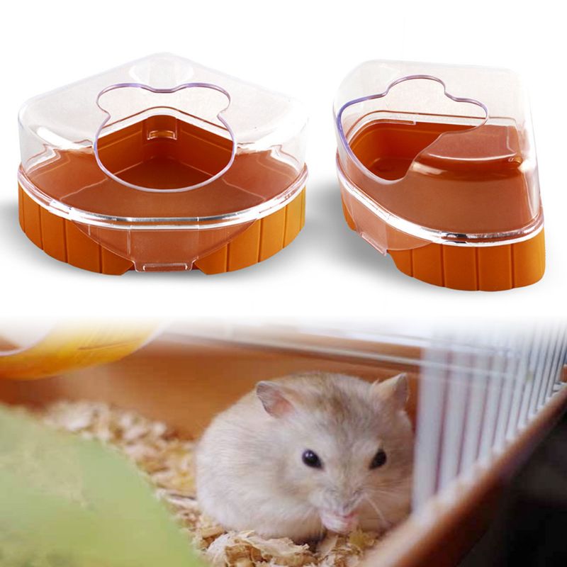 Transparante Hamster Badkamer Container Zandbak Woestijnrat 'S Plastic Zand Droog Toilet Met Schop Voor Rat Muizen Klein Dier