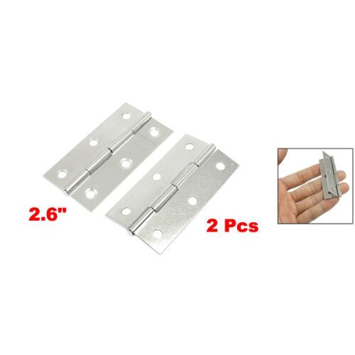 2.6" Polished Stainless Steel Home Door Butt Hinges Pair