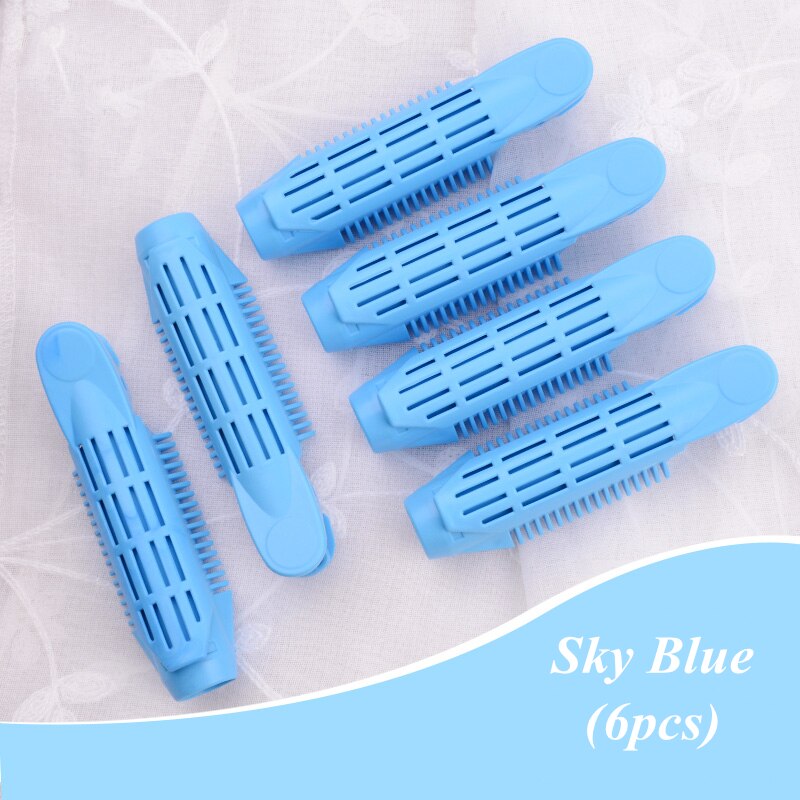 Ensemble de pinces de coiffure coréennes, en résine, pour cheveux naturels duveteux, à racines, accessoires de coiffure, 3/6 pièces, G0710: Sky Blue  6pcs