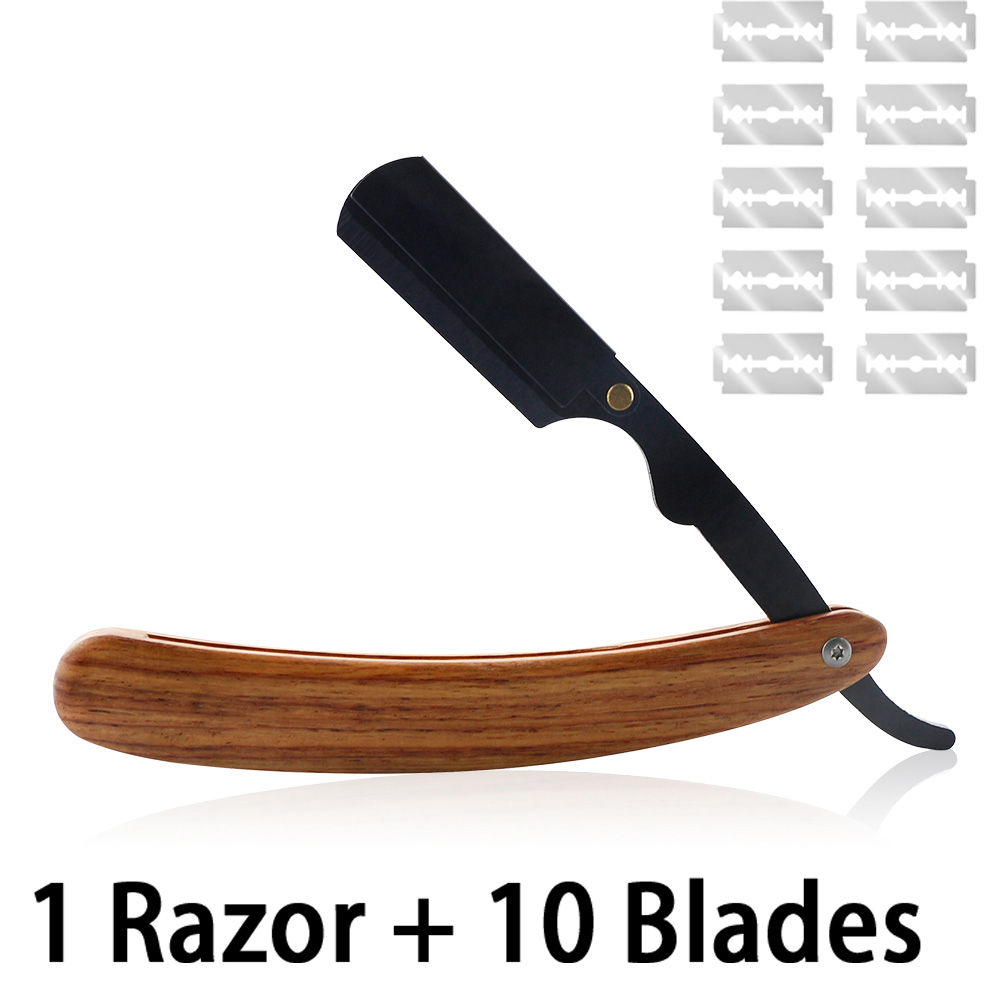 Rasoir manuel pour hommes, en acier inoxydable, pliable, tondeuse à cheveux, accessoires de coupe de cheveux: Or