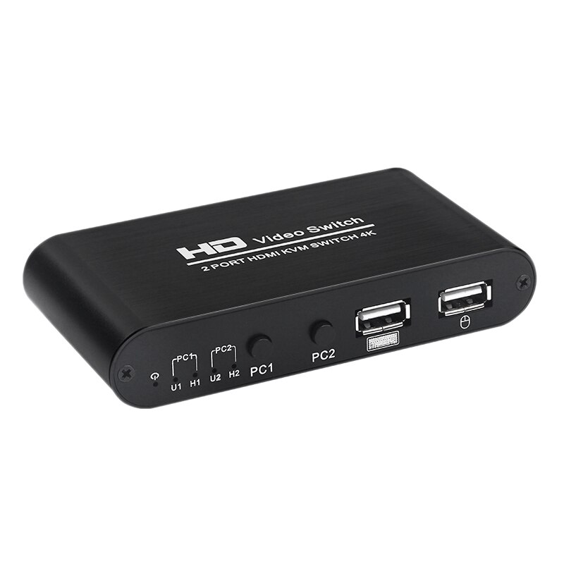 2 Port Kvm Switch Hdmi 4K Usb Hdmi Kvm Switcher Splitter Met Kabel Voor Toetsenbord Muis Printer Monitor: Default Title