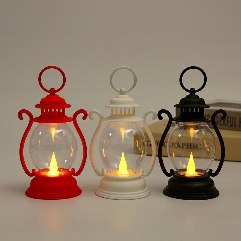 Linterna LED Vintage con llama parpadeante, linterna de mesa clásica para interiores, decoración de Patio, linternas decorativas con batería