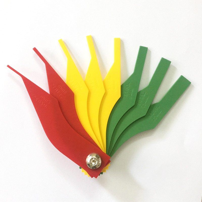 8 In 1 Brake Pad Measuring Tool Gauge Feeler Tester Scale Lining Thickness Wear Meter Thickness Gauge Handy Measuring