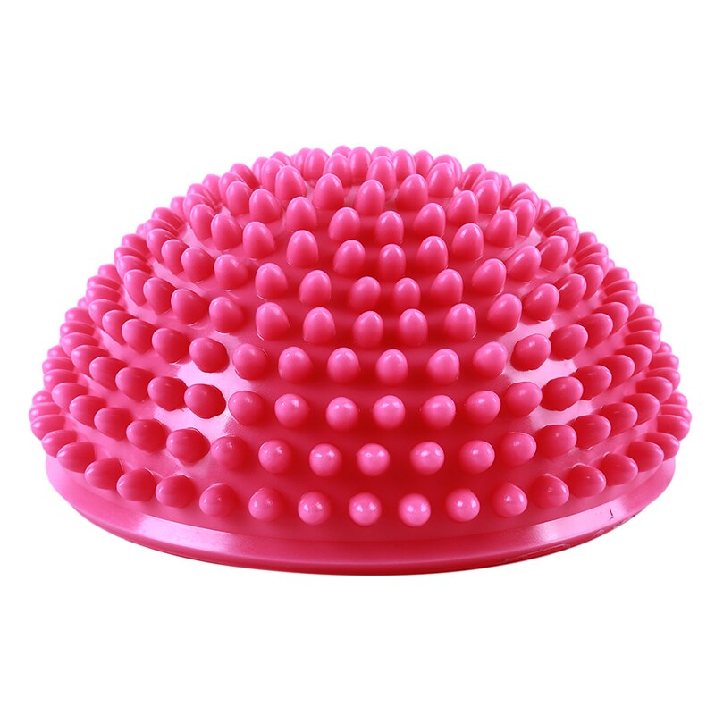 freundlicher Hemisphäbetreffend draussen Sport Zubehör treten Steine stachelig Massage Gleichgewicht Ball Yoga Halbe Ball Sensorische Integration Ball: Rosa