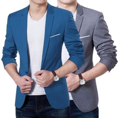 Charm män casual slim fit kavaj kavaj kostym med en knapp snygga formell kappa jacka toppar