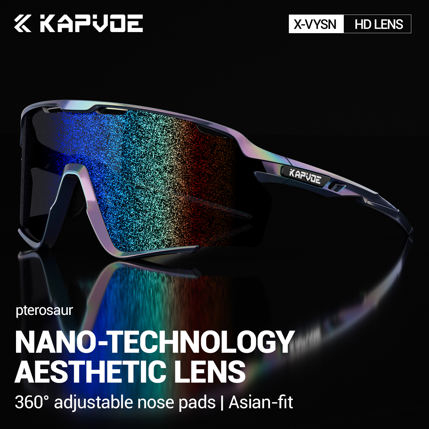 KAPVOE Nuova tecnologia Nano Lenti Occhiali da ciclismo sport tutto'aria aperta Occhiali da suola Bici UV400 Occhiali Uomo Donna Occhiali da bicicletta da strada: Blu