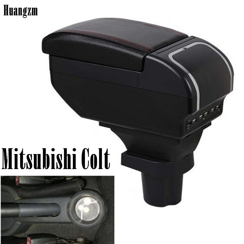 Voor Mitsubishi Colt Armsteun Doos Centrale Winkel Inhoud Doos Met Bekerhouder Asbak Met 9USB Interface