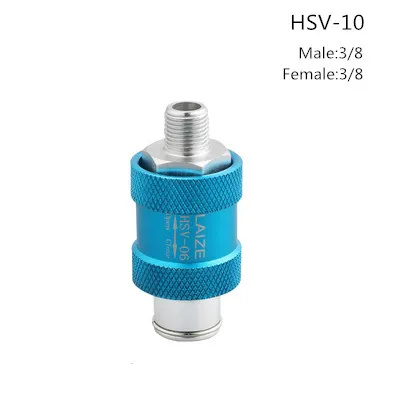 Pneumatic exhaust valve hand slide valve hsv-06 / 08 / 10 / 15 / pneumatic hand valve slide switch: Blue