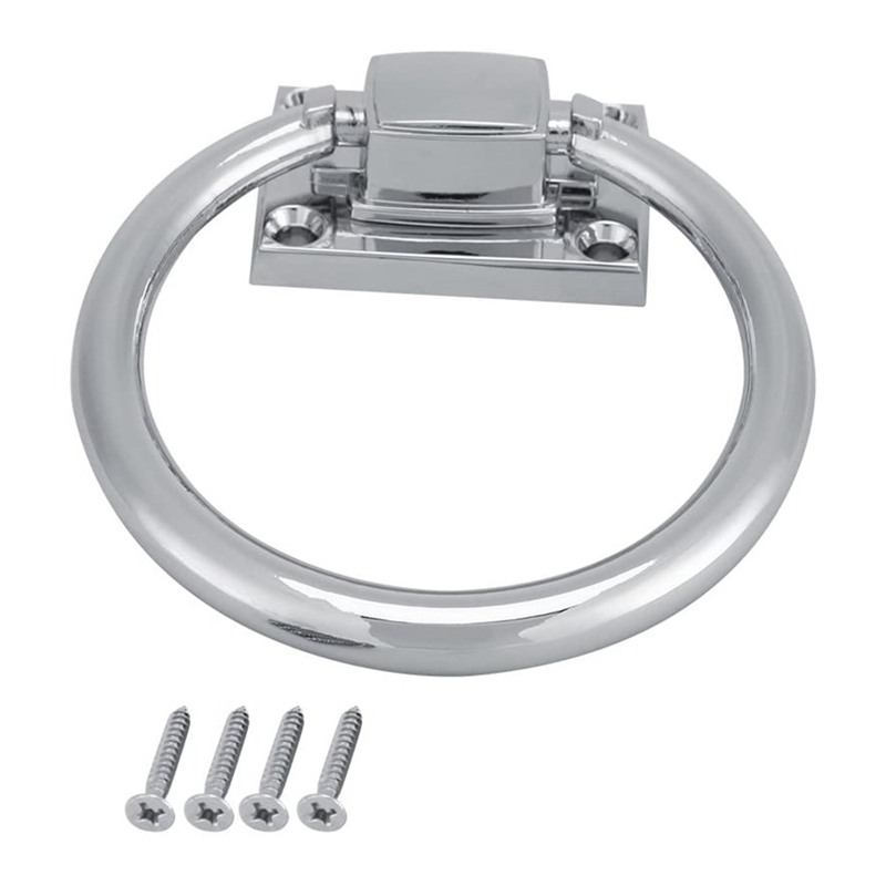 Metal Ring Pull Cabinet Ring Pulls Furniture Cabinet Handle Door Knocker With Screws For Wooden Drawer Door: Default Title