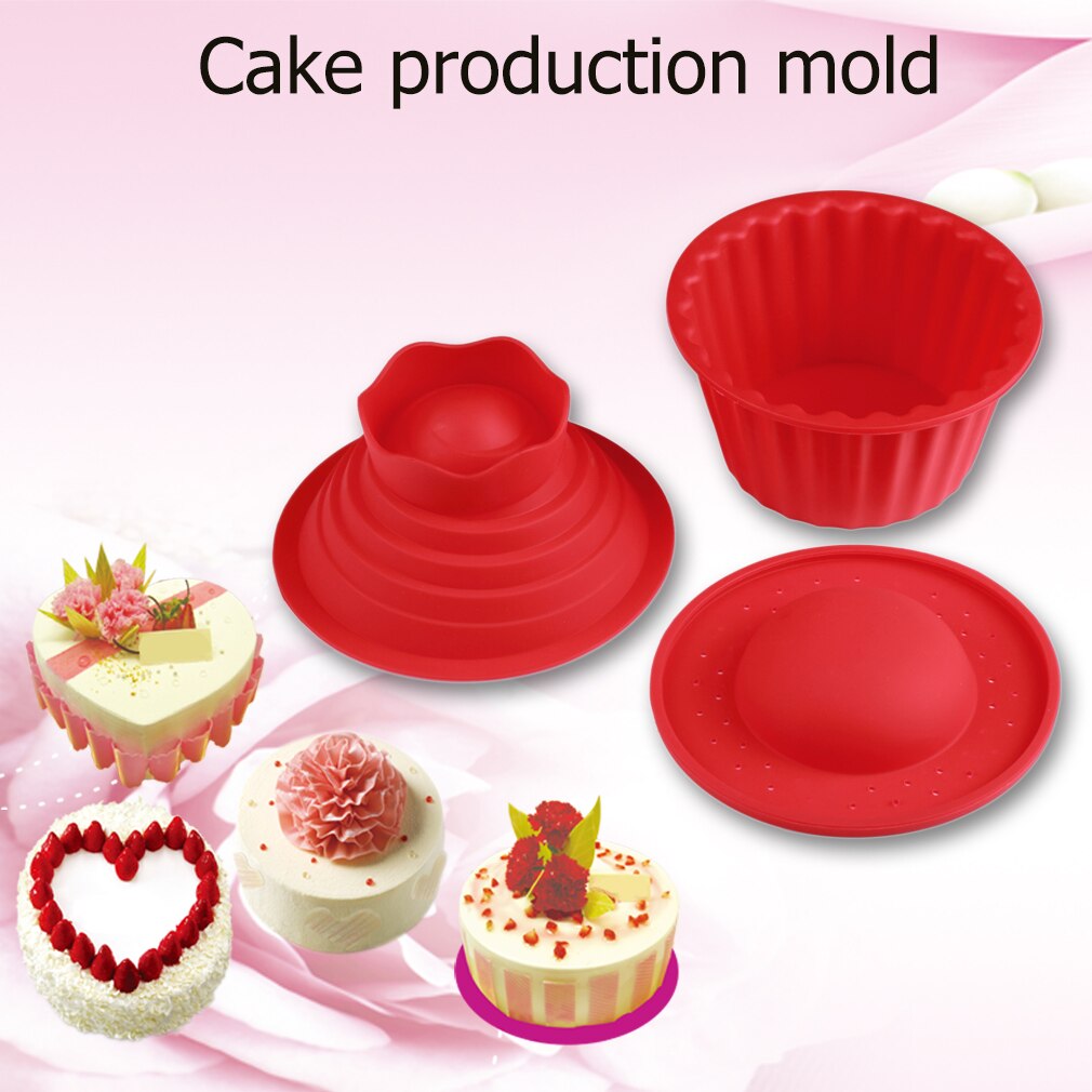 High Silicone Giant Cupcake Mold,3 PCS Big Top Cupcake Silicone Mould Heat Resistant Bake tools Baking Maker