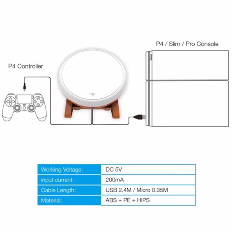 Pour Taiko No Tatsujin jeu vidéo baguettes de batterie ensemble pour Wii télécommande Console de jeu vidéo accessoires de jeu