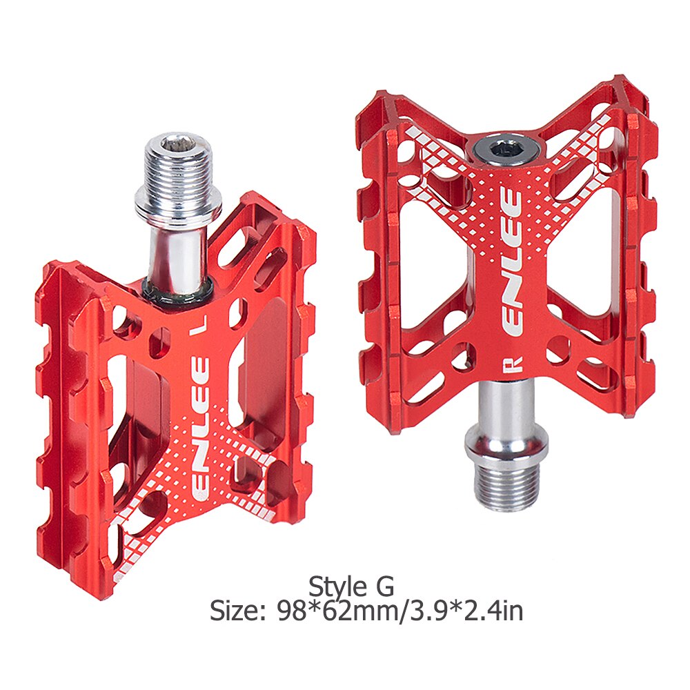 GUB-pédale de vélo pliable de VTT, ultraléger, en alliage d'aluminium, filetage de 9/16 pouces: Style G Red
