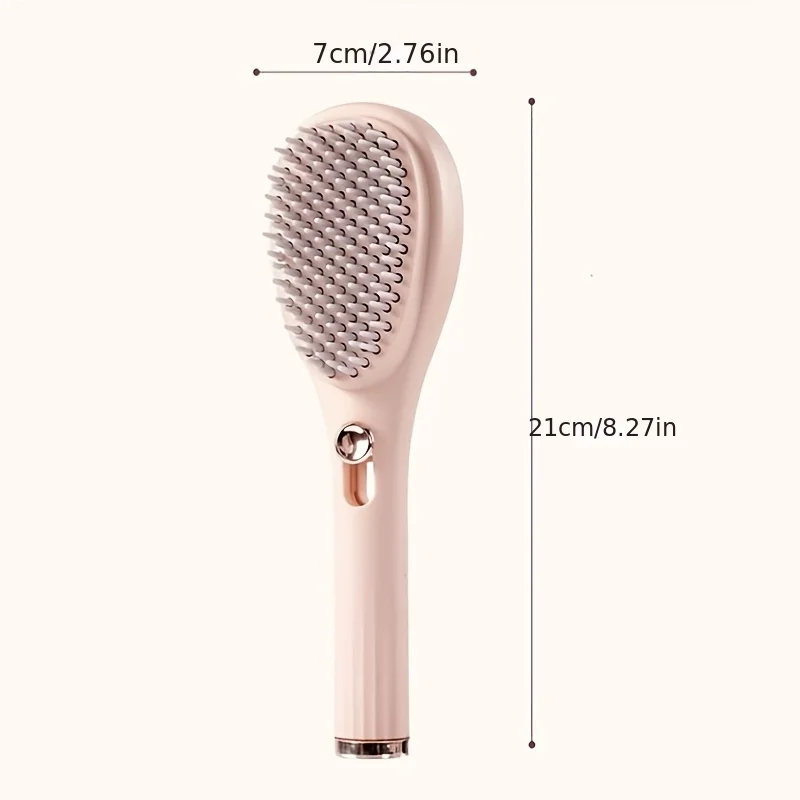 Zelfreinigende haarborstel voor vrouwen, intrekbare haarborstel, schoon te maken, antistatische massageborstel, roterende telescopische structuur