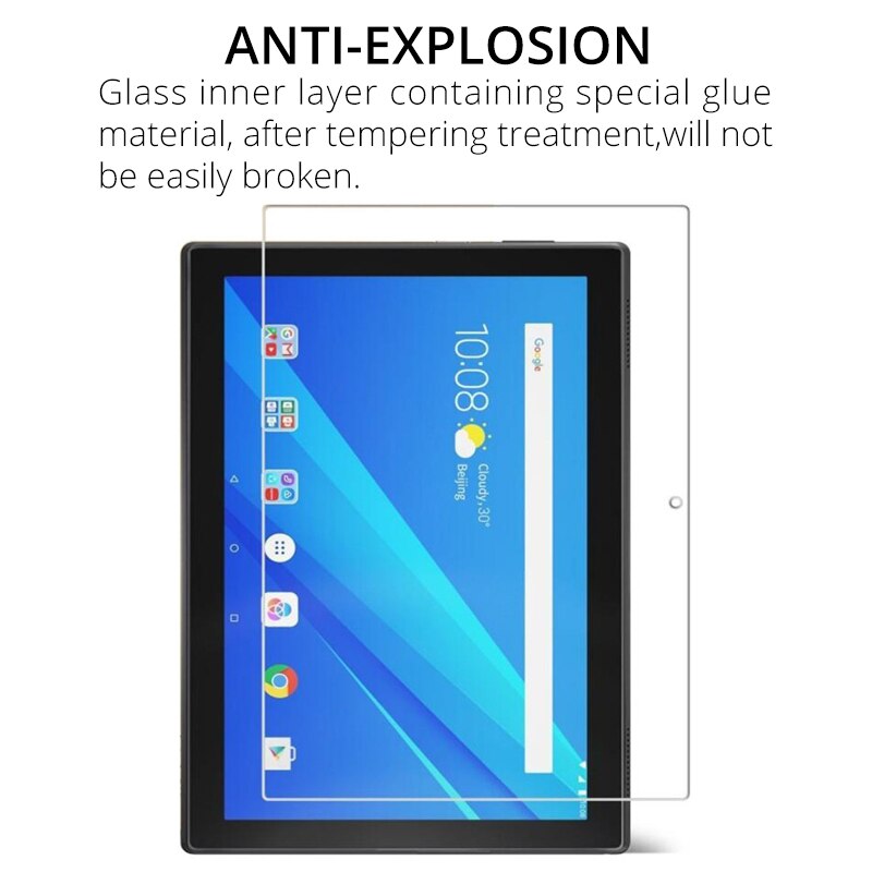 Tempered Glass Film Screen Protector for Lenovo Tab M10 Plus 10.3 TB-X606 M10 TB-X605 E10 P10 10.1 M8 8.0 M7 7.0 Tab 4 10 Tab4 8