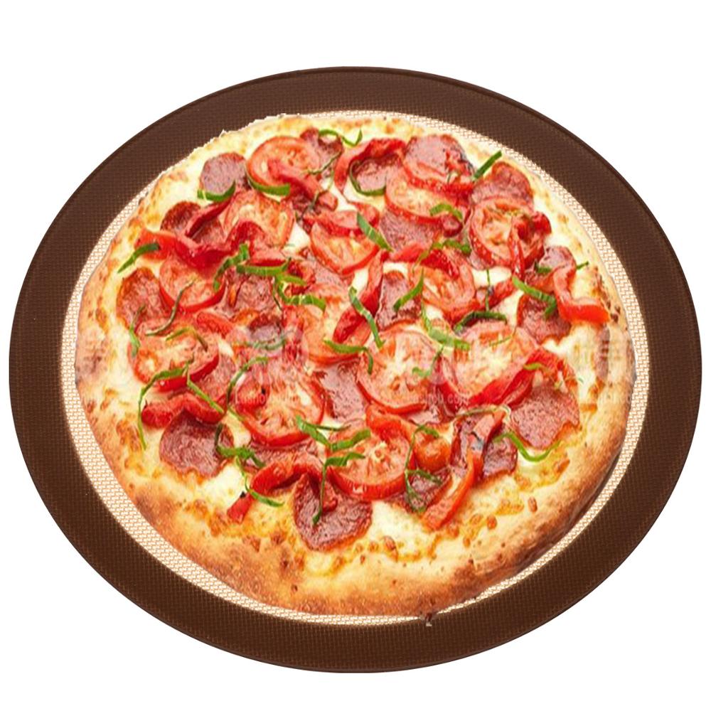 Bluedrop 24CM silicone baking mat round cooking sheet for microwave oven Non stick fiberglass toaster oven liner cookies pad