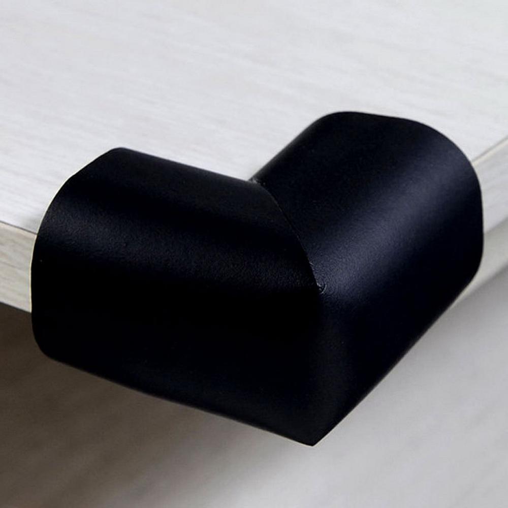 4PCS/Set Baby Safety Corner Protection Silicone Protector Furniture Corners Angle Edge Protection Child Safety Corner Protector: black