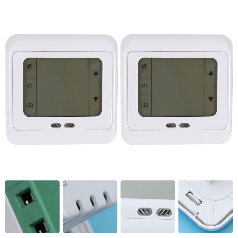2pcs Underfloor Heating Temperature Controller Digital Thermoregulator