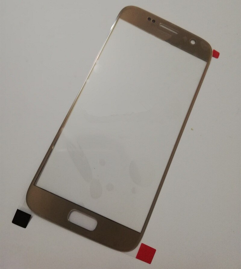 Pantalla táctil S7 para Samsung Galaxy S7, Panel táctil frontal, pantalla LCD, cubierta de lente de cristal exterior, pieza de repuesto para reparación de teléfono: Dorado