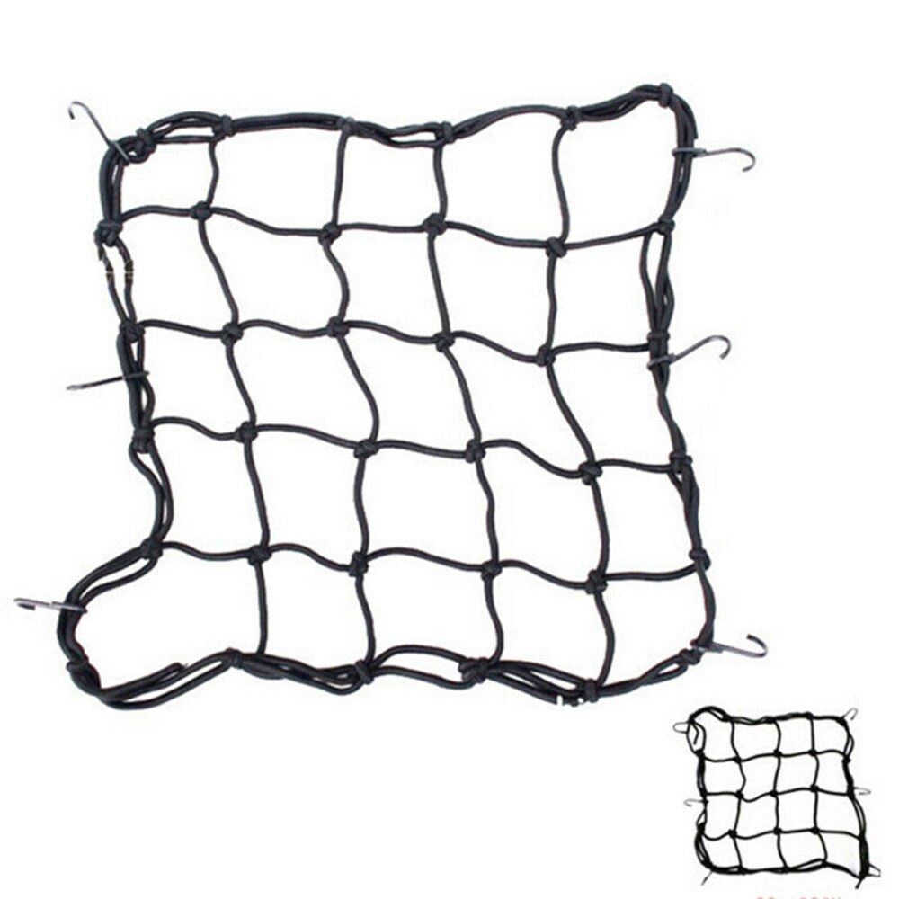 40*40cm Ganci Regolabili Attrezzature bungee carico rete Casco Del Motociclo sacchetto di Immagazzinaggio Della Maglia 6 Ganci Serbatoio Tenere Imbottiture Bagagli carico organizzatore Netto